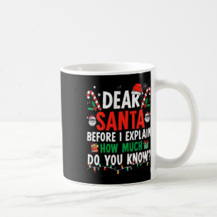Lieber Weihnachtsmann ich kann lustige Weihnachten Kaffeetasse