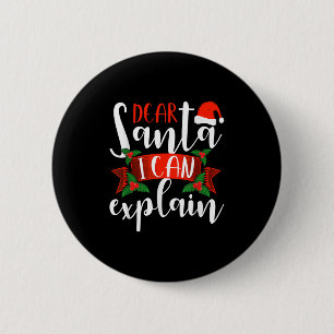 Lieber Weihnachtsmann, ich kann lustige Weihnachts Button