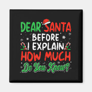 Lieber Weihnachtsmann, ich kann lustige Weihnachts Magnet
