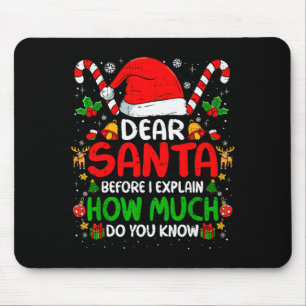 Lieber Weihnachtsmann, ich kann lustige Weihnachts Mousepad