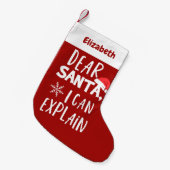 Lieber Weihnachtsmann Ich kann lustige Weihnachtsf Kleiner Weihnachtsstrumpf (Vorderansicht (hängend))