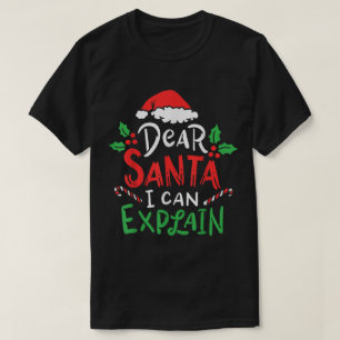 Lieber Weihnachtsmann, ich kann lustiges Design er T-Shirt