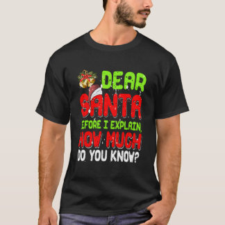 Lieber Weihnachtsmann, ich kann Pyjama erklären T-Shirt