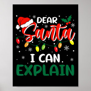 Lieber Weihnachtsmann, ich kann Weihnachten erklär Poster