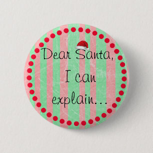 Lieber Weihnachtsmann, ich kann Weihnachts-Button  Button