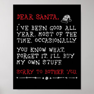 Lieber Weihnachtsmann, ich kaufe meinen eigenen Ze Poster