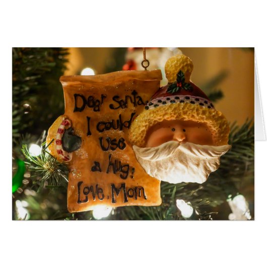 Lieber Weihnachtsmann, ich könnte eine Umarmkarte  (Vorderseite (Horizontal))