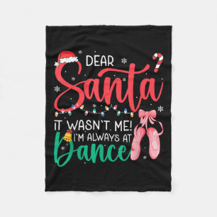 Lieber Weihnachtsmann Ich tanze immer Ballett Weih Fleecedecke