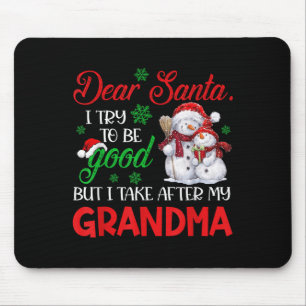 Lieber Weihnachtsmann, ich versuche brav zu sein, Mousepad