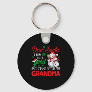 Lieber Weihnachtsmann, ich versuche brav zu sein,  Schlüsselanhänger