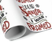 Lieber Weihnachtsmann, ich war Gerahmt Weihnachtsf Geschenkpapier (Rolleneckpunkt)