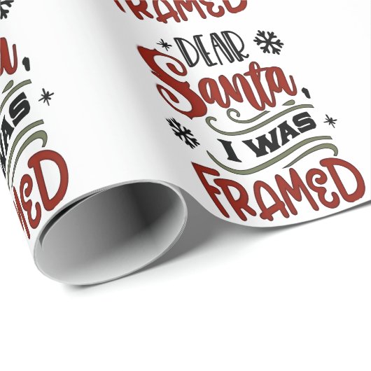 Lieber Weihnachtsmann, ich war Gerahmt Weihnachtsf Geschenkpapier (Rolleneckpunkt)