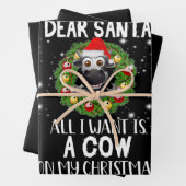 Lieber Weihnachtsmann, ich Wollte nur eine Kuh zu  Geschenkpapier Set (Beispiel)
