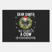 Lieber Weihnachtsmann, ich Wollte nur eine Kuh zu Geschenkpapier Set (Vorderseite)