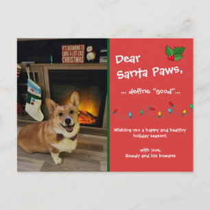 "Lieber Weihnachtsmann" individuell anpassbare Url Postkarte
