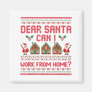 Lieber Weihnachtsmann Kann ich von zu Hause aus ar Magnet
