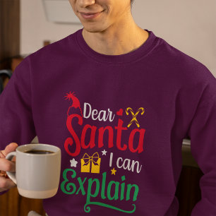 Lieber Weihnachtsmann kann männliches Sweatshirt e