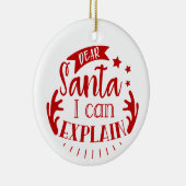 Lieber Weihnachtsmann kann Weihnachtsschmuck erklä (Rechts)