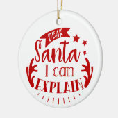 Lieber Weihnachtsmann kann Weihnachtsschmuck erklä (Links)