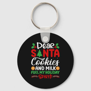Lieber Weihnachtsmann Kekse Und Milch Treiben Mein Schlüsselanhänger