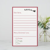 Lieber Weihnachtsmann - Kinderbrief an den Weihnac (Stehend Vorderseite)