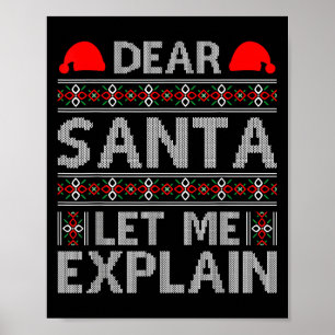 Lieber Weihnachtsmann, lass mich lustige Weihnacht Poster