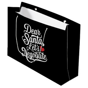 Lieber Weihnachtsmann, lasst uns verhandeln Lustig Große Geschenktüte