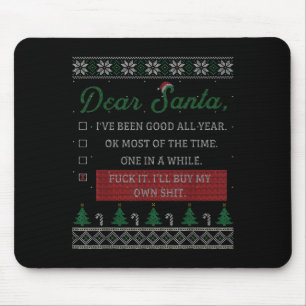 Lieber Weihnachtsmann Lustige Weihnachtszitate Spr Mousepad