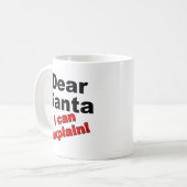 Lieber Weihnachtsmann Lustiger Becher Kaffeetasse (Vorderseite Links)