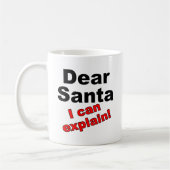 Lieber Weihnachtsmann Lustiger Becher Kaffeetasse (Links)