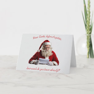 Lieber Weihnachtsmann... Lustiger Weihnachtsmann,  Feiertagskarte