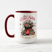 Lieber Weihnachtsmann, Mehr Bücher Bitte  Tasse (Links)