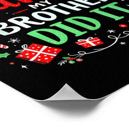 Lieber Weihnachtsmann, mein Bruder hat es lustige Poster (Ecke)