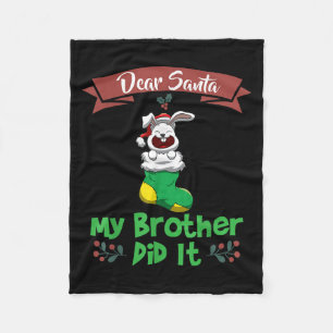 Lieber Weihnachtsmann, mein Bruder war's Geschwist Fleecedecke