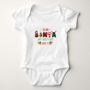 Lieber Weihnachtsmann, mein Bruder war's - Klassis Baby Strampler