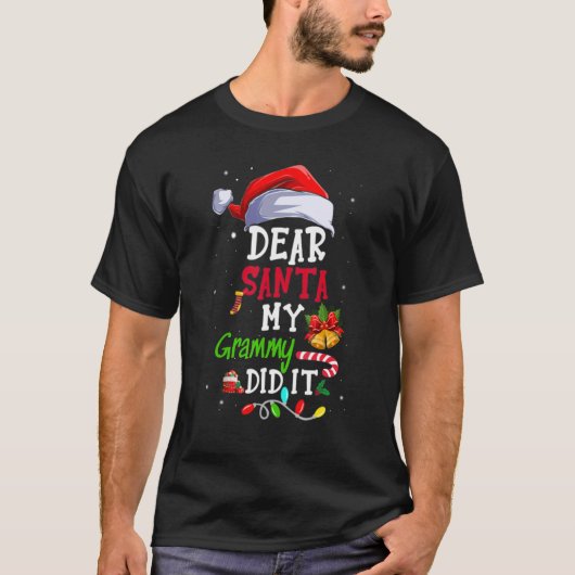 Lieber Weihnachtsmann, mein Grammy hat Weihnachtsf T-Shirt (Vorderseite)