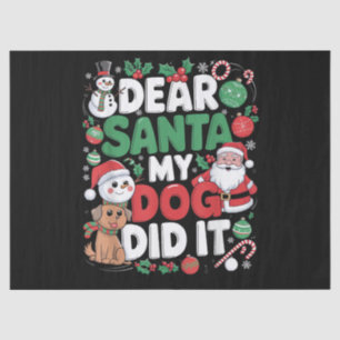 Lieber Weihnachtsmann Mein Hund hat es getan Lusti Seidenpapier
