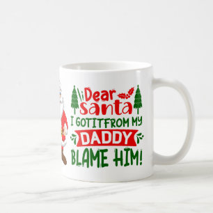 Lieber Weihnachtsmann, mein Papa Weihnachtsangebot Kaffeetasse