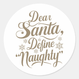 Lieber Weihnachtsmann Naughty Aufkleber definieren