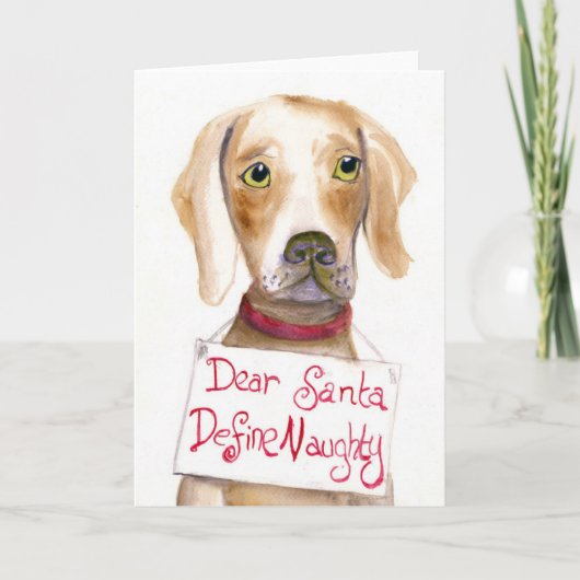 Lieber Weihnachtsmann, naugthy definieren. Feiertagskarte (Vorderseite)