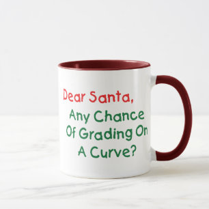 Lieber Weihnachtsmann, Noten nach der Gaußkurve? W Tasse