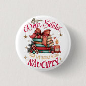 Lieber Weihnachtsmann, Nur meine Bücher waren unar Button (Vorderseite)