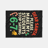 Lieber Weihnachtsmann Schüler 6-7 67 Sechs Sieben Fleecedecke (Vorderseite (Horizontal))