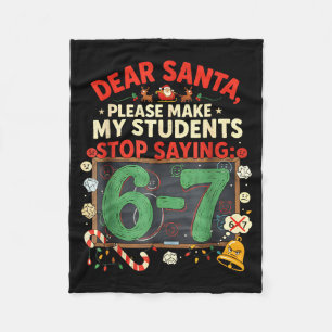 Lieber Weihnachtsmann Schüler 6-7 67 Sechs Sieben Fleecedecke