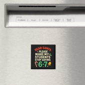 Lieber Weihnachtsmann Schüler 6-7 67 Sechs Sieben  Magnet (In Situ (Geschirrspüler))