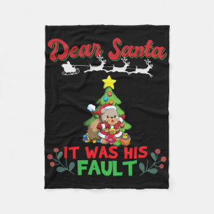 Lieber Weihnachtsmann, sein Verleumdungsgeschmack Fleecedecke