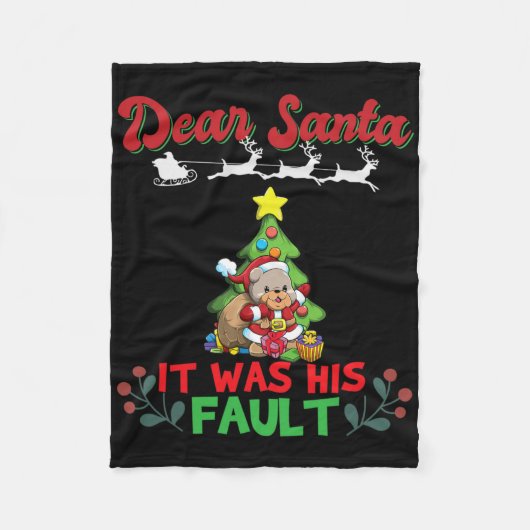 Lieber Weihnachtsmann, sein Verleumdungsgeschmack  Fleecedecke (Vorderseite)