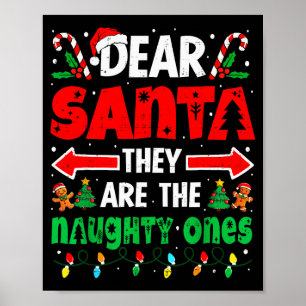 Lieber Weihnachtsmann Sie Die Unartigen Lustige We Poster