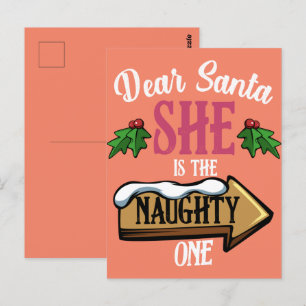 Lieber Weihnachtsmann - sie ist die schmucke, sonn Postkarte