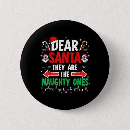 Lieber Weihnachtsmann sie schmutzig Weihnachten We Button (Vorderseite)
